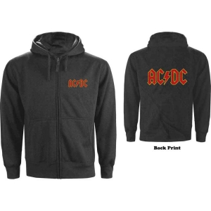 Ac/Dc - Logo Backprint Uni Char Zip Hoodie in der Gruppe MERCHANDISE / Kapuzenpullover / Hårdrock bei Bengans Skivbutik AB (5550922r)