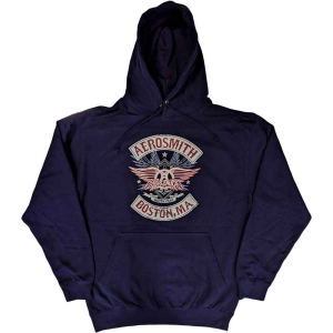 Aerosmith - Boston Pride Uni Navy Hoodie in der Gruppe MERCHANDISE / Kapuzenpullover / Hårdrock bei Bengans Skivbutik AB (5551287r)