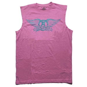 Aerosmith - Glitter Logo Uni Pink Tank in der Gruppe MERCHANDISE / Kapuzenpullover / Hårdrock bei Bengans Skivbutik AB (5551288r)