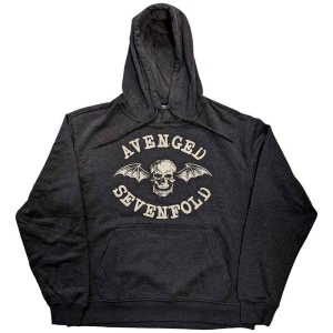 Avenged Sevenfold - Logo Uni Grey Hoodie in der Gruppe MERCHANDISE / Kapuzenpullover / Hårdrock bei Bengans Skivbutik AB (5551301r)