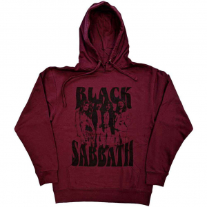Black Sabbath - Band And Logo Uni Maroon Hoodie in der Gruppe Övrigt / bei Bengans Skivbutik AB (5552136r)