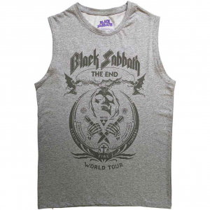Black Sabbath - The End Mushroom Cloud Uni Grey Tank Shi in der Gruppe Övrigt / bei Bengans Skivbutik AB (5552142r)