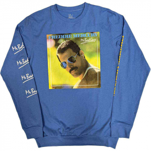 Freddie Mercury - Mr Bad Guy Uni Blue Long Sleeve  in der Gruppe Övrigt /  bei Bengans Skivbutik AB (5552278r)