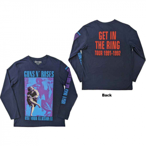 Guns N Roses - Get In The.. Tour 91-92 Navy Long Sleeve in der Gruppe MERCHANDISE / T-shirt / Hårdrock bei Bengans Skivbutik AB (5552283r)