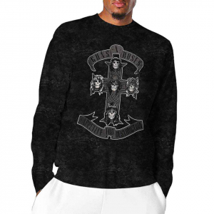 Guns N Roses - Monochrome Cross Bl Dip-Dye L/S in der Gruppe Övrigt /  bei Bengans Skivbutik AB (5552288r)