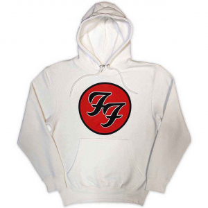 Foo Fighters - Ff Logo Uni Wht Hoodie  in der Gruppe MERCHANDISE / Kapuzenpullover / Pop-Rock bei Bengans Skivbutik AB (5552558r)