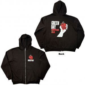 Green Day - American Idiot Uni Bl Zip Hoodie in der Gruppe Övrigt / bei Bengans Skivbutik AB (5552565r)