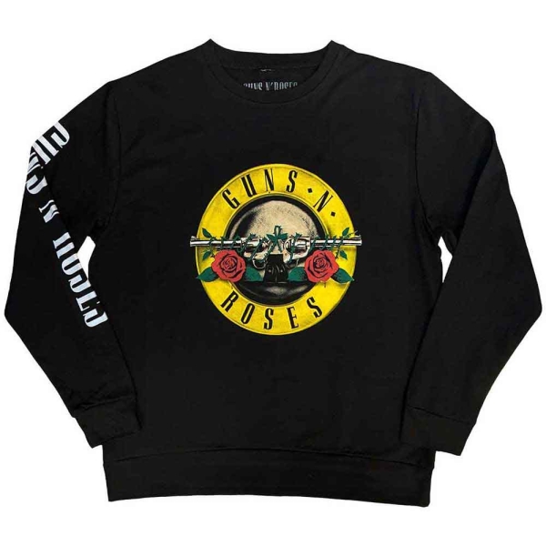 Guns N Roses - Classic Logo Uni Bl Sweatshirt in der Gruppe MERCH / Kleidung / Sweatshirts bei Bengans Skivbutik AB (5552578r)