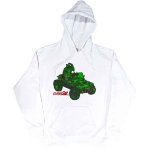 Gorillaz - Green Jeep Uni Wht Hoodie  in der Gruppe Övrigt /  bei Bengans Skivbutik AB (5552586r)
