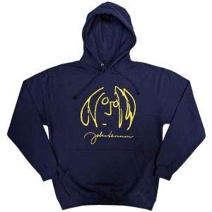 John Lennon - Self Portrait Uni Navy Hoodie in der Gruppe MERCHANDISE / Kapuzenpullover / Pop-Rock bei Bengans Skivbutik AB (5552907r)