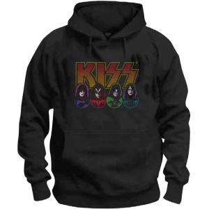 Kiss - Logo, Faces & Icons Uni Bl Hoodie in der Gruppe MERCHANDISE / Kapuzenpullover / Hårdrock bei Bengans Skivbutik AB (5552915r)