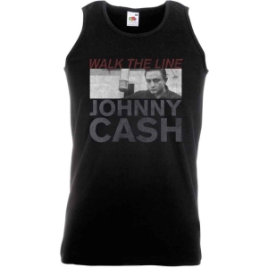 Johnny Cash - Studio Shot Uni Bl Vest T-Shirt in der Gruppe MERCHANDISE / T-shirt / Country bei Bengans Skivbutik AB (5552963r)