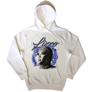 Lizzo - Special Hearts Airbrush Wht Hoodie in der Gruppe MERCHANDISE / Kapuzenpullover / RnB-Soul bei Bengans Skivbutik AB (5553198r)
