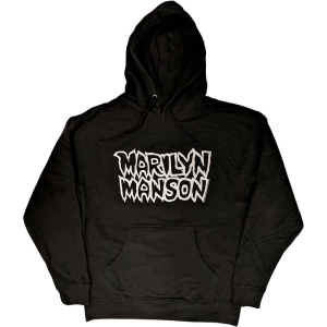 Marilyn Manson - Classic Logo Uni Bl Hoodie in der Gruppe MERCHANDISE / Kapuzenpullover / Hårdrock bei Bengans Skivbutik AB (5553234r)