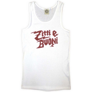 Maneskin - Zitti E Buoni Uni Wht Tank Top in der Gruppe MERCHANDISE / T-shirt / Pop-Rock bei Bengans Skivbutik AB (5553298r)