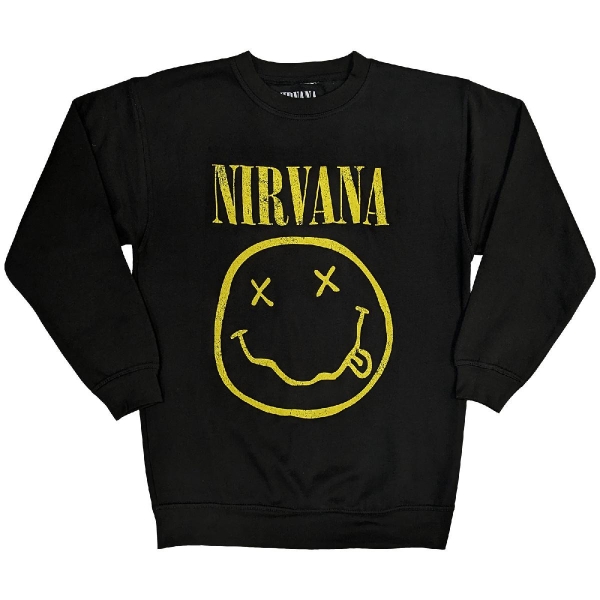 Nirvana - Yellow Happy Face Bl Sweatshirt in der Gruppe MERCH / Kleidung / Sweatshirts bei Bengans Skivbutik AB (5553905r)