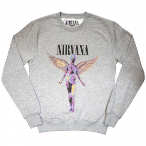 Nirvana - In Utero Uni Grey Sweatshirt in der Gruppe Övrigt /  bei Bengans Skivbutik AB (5553907r)