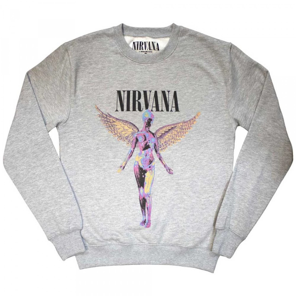 Nirvana - In Utero Uni Grey Sweatshirt in der Gruppe MERCH / Kleidung / Sweatshirts bei Bengans Skivbutik AB (5553907r)