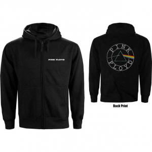 Pink Floyd - Circle Logo Backprint Bl Zip Hoodie in der Gruppe Övrigt /  bei Bengans Skivbutik AB (5553936r)