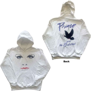 Prince - Faces & Doves Uni Wht Hoodie in der Gruppe Övrigt / bei Bengans Skivbutik AB (5553947r)