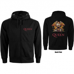 Queen - Classic Crest Uni Bl Zip Hoodie in der Gruppe Övrigt /  bei Bengans Skivbutik AB (5553974r)