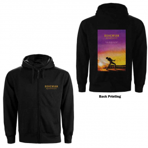 Queen - Movie Poster Uni Bl Zip Hoodie in der Gruppe Övrigt /  bei Bengans Skivbutik AB (5553976r)