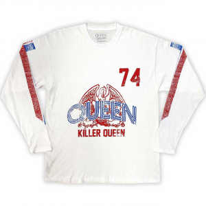Queen - Killer Queen 74 Wht Longsleeve in der Gruppe Övrigt /  bei Bengans Skivbutik AB (5554111r)