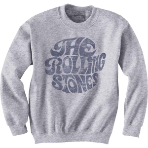 Rolling Stones - Vtge 70S Logo Uni Grey Sweatshirt  in der Gruppe MERCHANDISE / Kapuzenpullover / Pop-Rock bei Bengans Skivbutik AB (5554365)