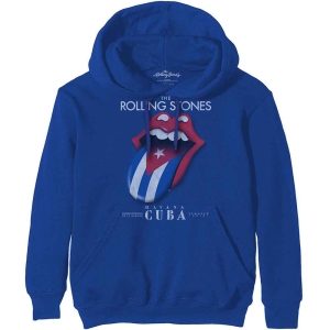 Rolling Stones - Havana Cuba Uni Blue Hoodie in der Gruppe MERCHANDISE / Kapuzenpullover / Pop-Rock bei Bengans Skivbutik AB (5554679r)