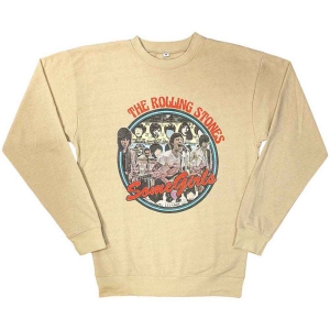 Rolling Stones - Some Girls Circle Sand Sweatshirt in der Gruppe MERCHANDISE / Kapuzenpullover / Pop-Rock bei Bengans Skivbutik AB (5554693r)