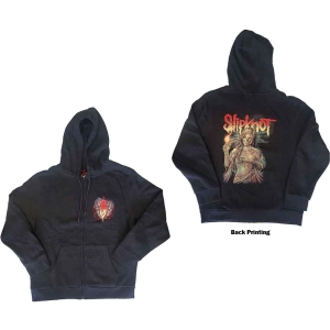 Slipknot - Burn Me Away Dark Grey Zip Hoodie in der Gruppe MERCHANDISE / Kapuzenpullover / Hårdrock bei Bengans Skivbutik AB (5554728r)