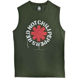 Red Hot Chili Peppers - Stencil Uni Green Tank Top in der Gruppe MERCHANDISE / T-shirt / Pop-Rock bei Bengans Skivbutik AB (5554899r)