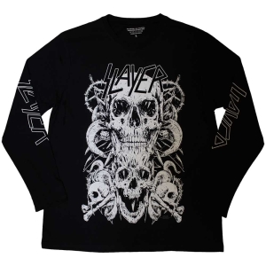Slayer - White Skulls Uni Bl Longsleeve in der Gruppe MERCHANDISE / T-shirt / Hårdrock bei Bengans Skivbutik AB (5554920r)