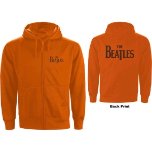 The Beatles - Drop T Logo B-Print Orange Zip Hoodie in der Gruppe MERCHANDISE / Kapuzenpullover / Pop-Rock bei Bengans Skivbutik AB (5555033)