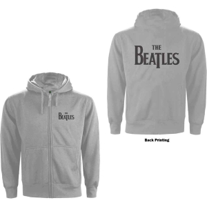 The Beatles - Drop T Logo B-Print Grey Zip Hoodie in der Gruppe MERCHANDISE / Kapuzenpullover / Pop-Rock bei Bengans Skivbutik AB (5555335r)