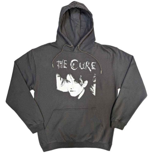 The Cure - Robert Illustration Uni Grey Hoodie in der Gruppe MERCHANDISE / Kapuzenpullover / Pop-Rock bei Bengans Skivbutik AB (5555345r)