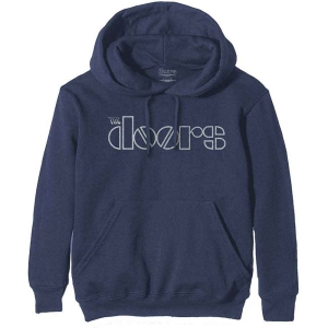 The Doors - Logo Uni Navy Hoodie in der Gruppe MERCHANDISE / Kapuzenpullover / Pop-Rock bei Bengans Skivbutik AB (5555348r)