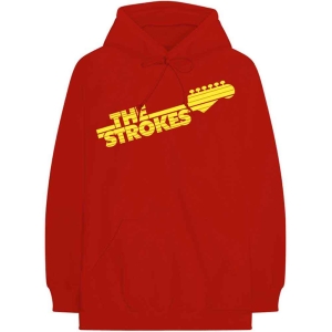 Strokes - Guitar Fret Logo Uni Red Hoodie in der Gruppe MERCHANDISE / Kapuzenpullover / Pop-Rock bei Bengans Skivbutik AB (5555361r)