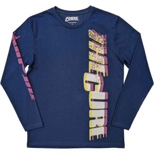 The Cure - Glitched Logo Denim Longsleeve in der Gruppe MERCHANDISE / T-shirt / Pop-Rock bei Bengans Skivbutik AB (5555501r)