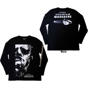 Texas Chainsaw Massacre - Leather Face Uni Bl Longsleeve in der Gruppe MERCHANDISE / T-shirt / Hårdrock bei Bengans Skivbutik AB (5555504r)