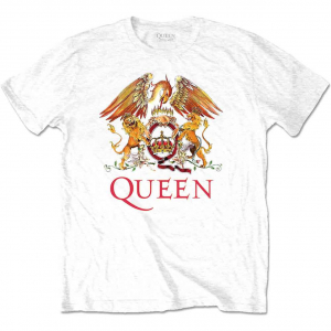 Queen - Classic Crest Uni Wht T-Shirt in der Gruppe MERCHANDISE / T-shirt / Pop-Rock bei Bengans Skivbutik AB (5556650)