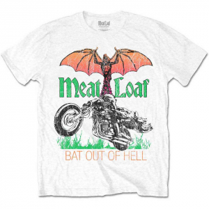 Meat Loaf - Bat Out Of Hell Wht T-Shirt in der Gruppe Övrigt / bei Bengans Skivbutik AB (5556658r)