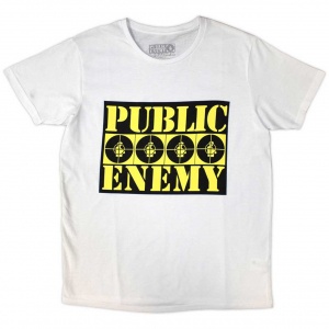 Public Enemy - Four Logos Uni Wht T-Shirt in der Gruppe Övrigt /  bei Bengans Skivbutik AB (5556663r)