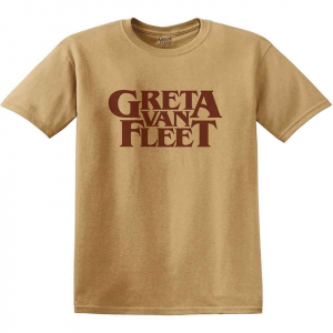 Greta Van Fleet - Logo Uni Old Gold T-Shirt in der Gruppe Övrigt / bei Bengans Skivbutik AB (5556697)
