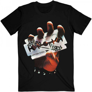 Judas Priest - British Steel Uni Bl T-Shirt in der Gruppe MERCHANDISE / T-shirt / Hårdrock bei Bengans Skivbutik AB (5556718)