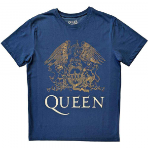 Queen - Crest Uni Denim T-Shirt (XL) in der Gruppe -Start Tshirt bei Bengans Skivbutik AB (5556766)