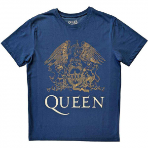 Queen - Crest Uni Denim T-Shirt in der Gruppe Övrigt /  bei Bengans Skivbutik AB (5556776r)