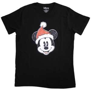Disney Mickey Mouse - Santa Hat Uni Bl T-Shirt in der Gruppe MERCHANDISE / T-shirt / Film-Musikal bei Bengans Skivbutik AB (5557021r)