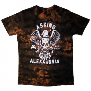 Asking Alexandria - Eagle Skull Uni Red Dip-Dye T-Shirt in der Gruppe Övrigt /  bei Bengans Skivbutik AB (5557229r)