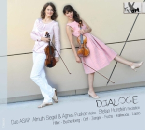 Duo Asap Stefan Hunstein - Dialoge - Works For Violin Duo And in der Gruppe CD / Klassiskt bei Bengans Skivbutik AB (5557758)